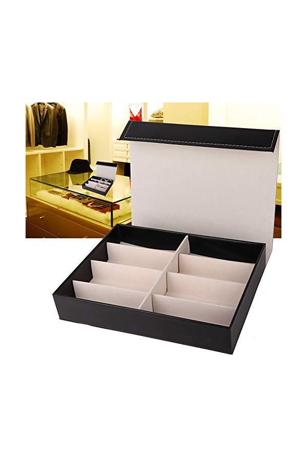 BOLORAMO Boîtes de rangement pour organisateur de lunettes de soleil délicates Boîte daffichage de lunettes légère pour orga