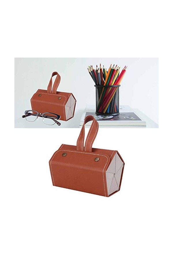 zhoul Organisateur de Rangement pour Lunettes de Soleil à 5 Fentes, Organisateur de Lunettes de Soleil Suspendu Mural, étui