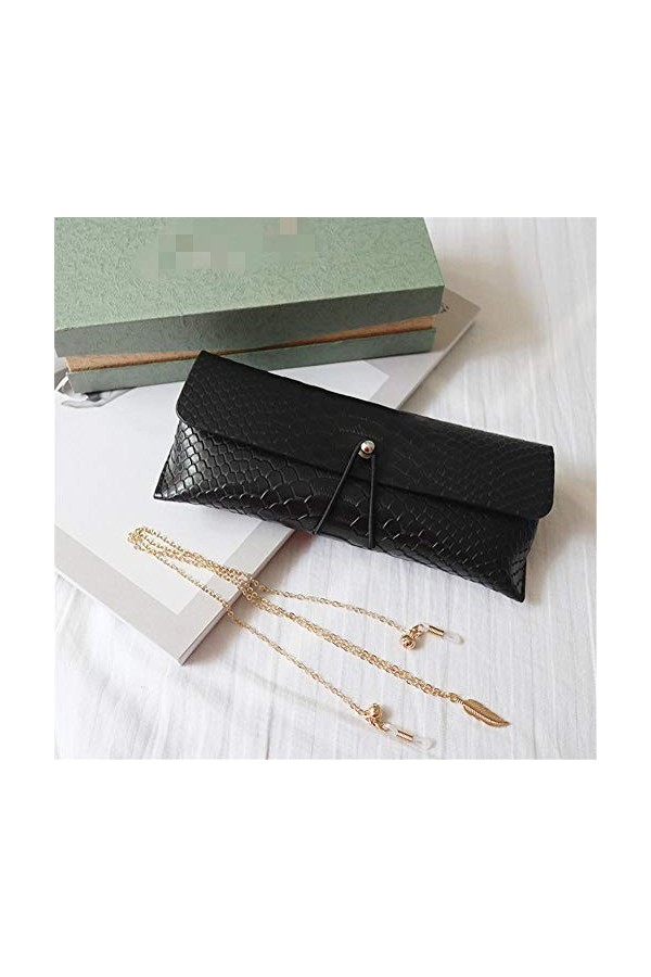 QLSGFBDIM Étui à lunettes Boîte de lunettes de soleil en PU à la main Boîte de lunettes de soleil pour homme Boîte à lunettes