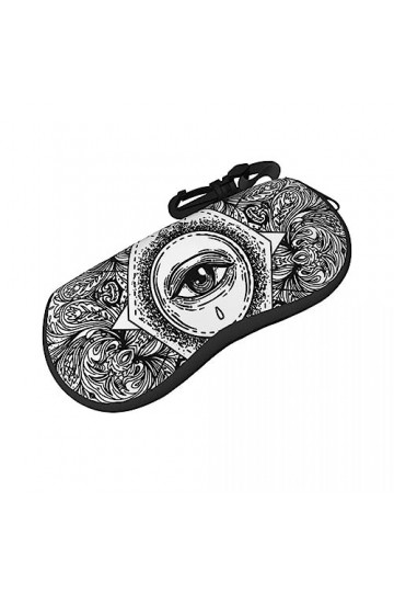 AGALUS Sac À Lunettes Étui De Protection All Seeing Eye Femmes Hommes Lunettes De Soleil Étui Boîte Lecture Lunettes Boîte Ac