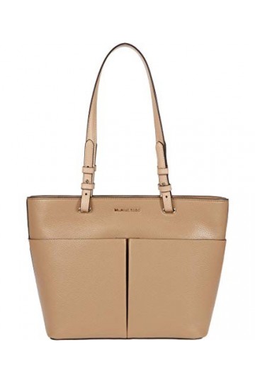 Michael Kors Bedford Medium Top Zip Pocket Tote Camel One Size