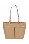 Michael Kors Bedford Medium Top Zip Pocket Tote Camel One Size