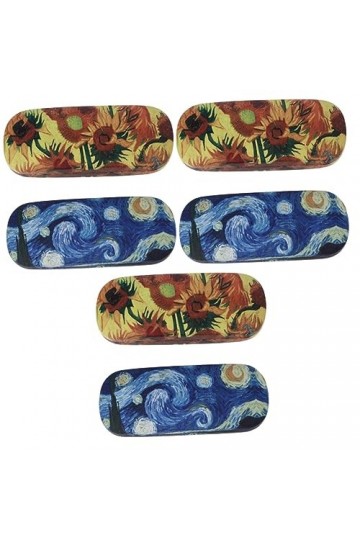 SOIMISS 6 Pcs Design Aléatoire Organisateurs Fleurs Pression Décrit Verre Montré Tournesol Étoilé Voyage Lunettes Stockage Qu