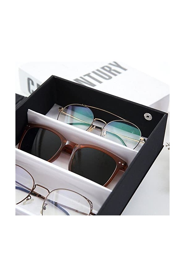 Danlai 12 Fentes Lunettes Plateau Lunettes De Vitrine Lunettes Organisateur Boîte Porte-lunettes Lunettes De Support Lunettes