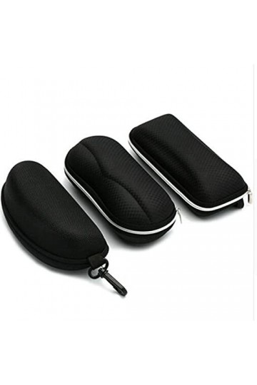 BECCYYLY Étui à Lunettes Boîte à Lunettes Sac à Lunettes Étui à Miroir Plat Noir Microfibre Simple