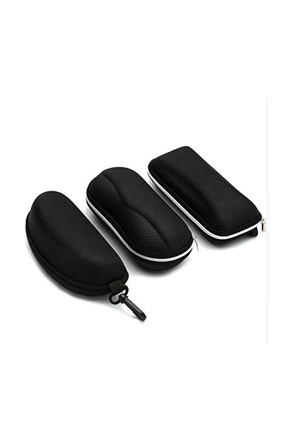 BECCYYLY Étui à Lunettes Boîte à Lunettes Sac à Lunettes Étui à Miroir Plat Noir Microfibre Simple