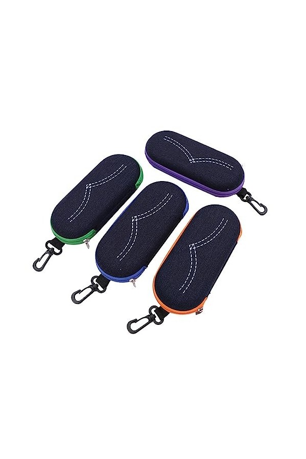DANETI Étui à lunettes en EVA avec fermeture éclair, 4 pièces, taille unique