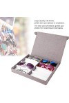 MHBY Boîte de Rangement pour Lunettes de Soleil, 8 Fentes, Stockage de Lunettes en Lin de Haute qualité, Grande capacité, boî