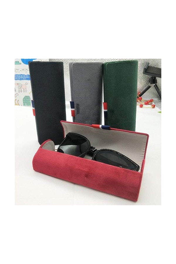 YYJHWECK Étui à lunettes de mode Lunettes de soleil à la mode Femmes Hommes Étuis à lunettes colorés Étui à lunettes Avec étu