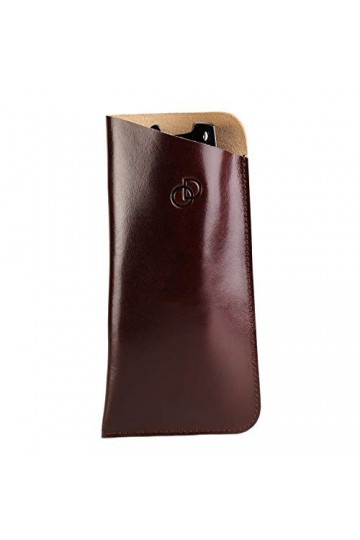 Olimar Dor - Pack Noel/Etui à Lunettes Classic 100% Cuir + Lunettes + Accessoires + Emballage - Bordeaux