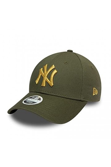 New Era New York Yankees Metallic Logo Olive 9Forty Adjustable Women Cap - One-Size