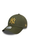 New Era New York Yankees Metallic Logo Olive 9Forty Adjustable Women Cap - One-Size