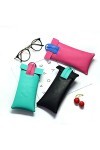 ZKYUCHUN étui à lunettes Myopia Lunettes Sac Pu Portable Sac à lunettes de soleil Microfibre Sac à lunettes de soleil Sac-ver