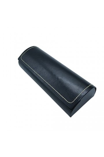 AGALUS Étui À Lunettes PU Demi-cercle Myopie Cadre Manuel Étui À Lunettes Étui À Lunettes,Couleur1