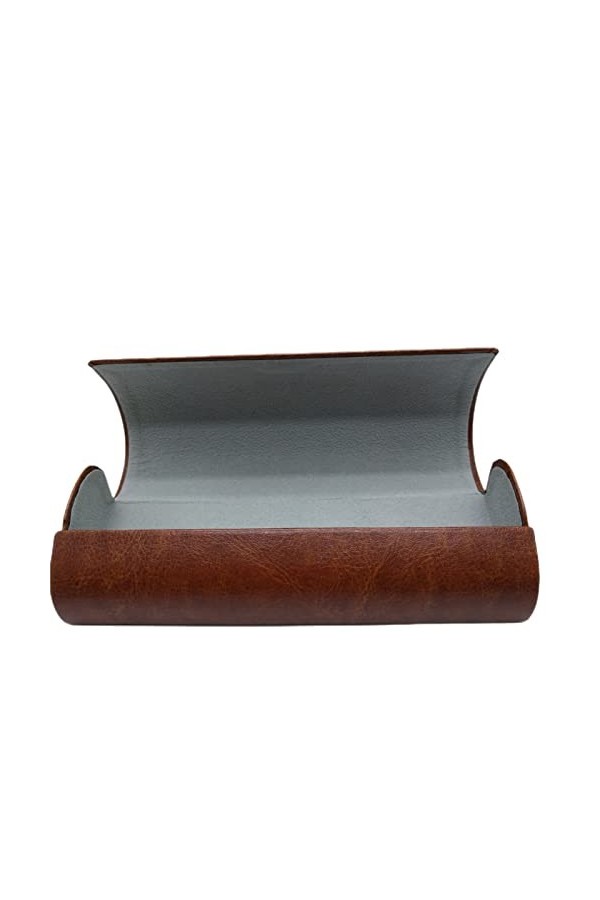 AGALUS Étui À Lunettes PU Demi-cercle Myopie Cadre Manuel Étui À Lunettes Étui À Lunettes,Couleur1