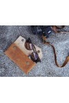 skaard Etui à Lunettes | Damme & Homme | Cuir Véritable | Look Vintage | Marron