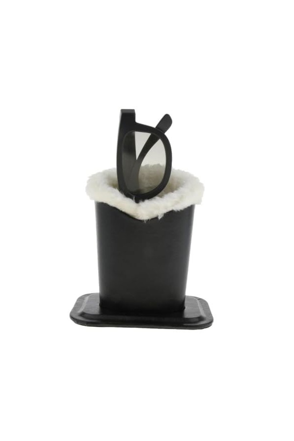 CARESHINE [Porte-lunettes] étui à lunettes doublé en peluche-porte-lunettes en cuir PU él pour bureau/maison-organisateur de 