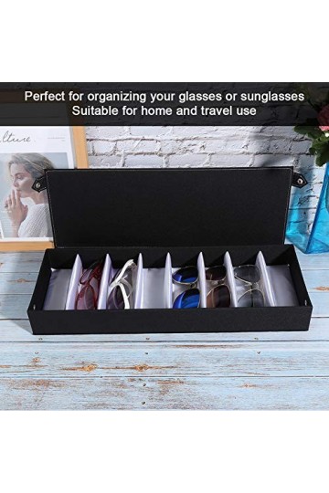 Gawu 8 grilles empêchent la poussière de Lunettes vitrine boîte de Rangement de Lunettes Lunettes de Soleil de Voyage pour la