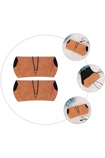 Veemoon 6 Pièces Boîte De Rangement Pour Lunettes De Soleil Étuis à Lunettes En Cuir De Protection Pour Lunettes Porte-pochet