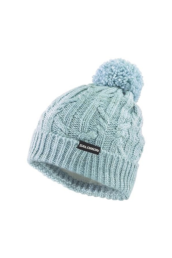 Salomon Ivy Bonnet pour Femme, Idéal pour le Ski, le Snowboard, la Randonnée et la Course à Pied, Bleu, OSFW