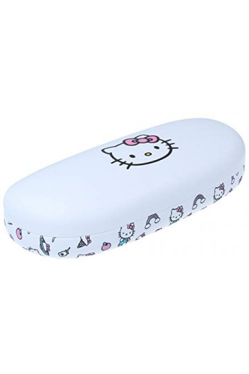 HELLO KITTY Étui à lunettes rigide avec joli motif blanc