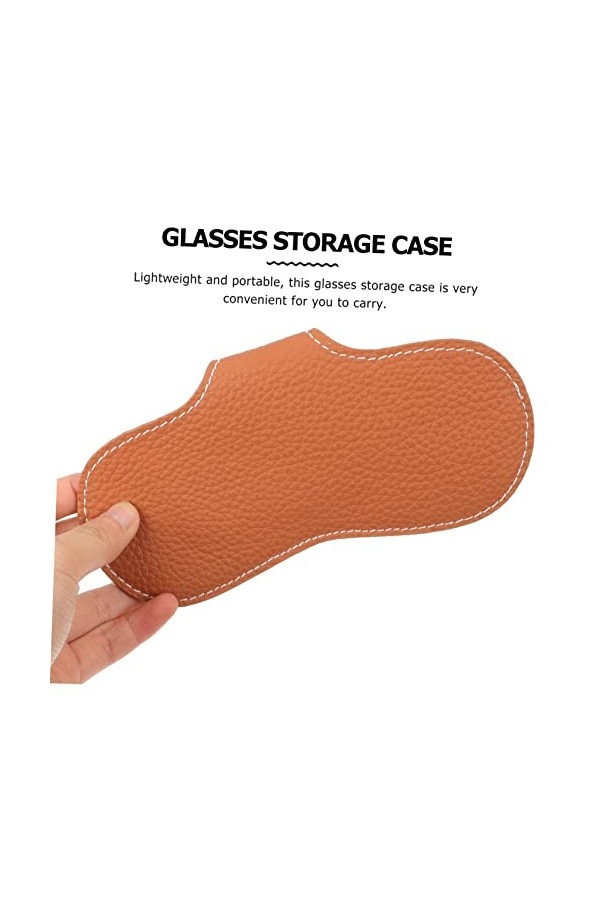 SOIMISS 2 Pièces Sac À Lunettes Voyage Étui À Lunettes De Soleil Étui À Lunettes En Cuir Manchon Titulaires Pour Femmes Poche