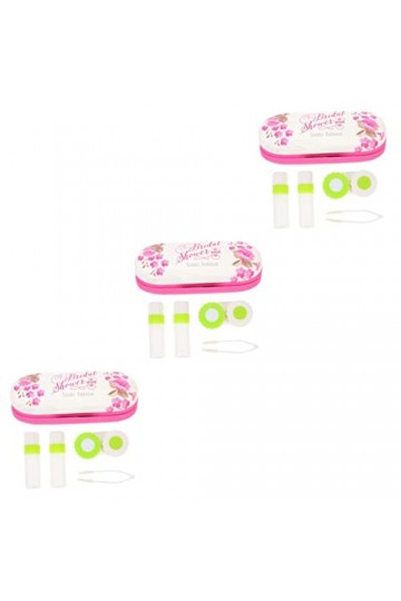 Healeved 2 Ensembles Étui à Lunettes Double Couche Pinces à Lentilles Étui Porte-lunettes Boîtier En Verre Double Face Soluti