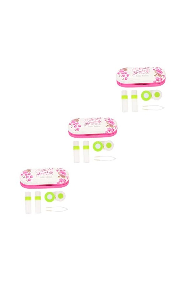 Healeved 2 Ensembles Étui à Lunettes Double Couche Pinces à Lentilles Étui Porte-lunettes Boîtier En Verre Double Face Soluti