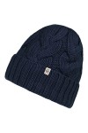 Roeckl Bonnet en Cachemire tressé tricoté, Bleu Marine, Taille Unique Femme
