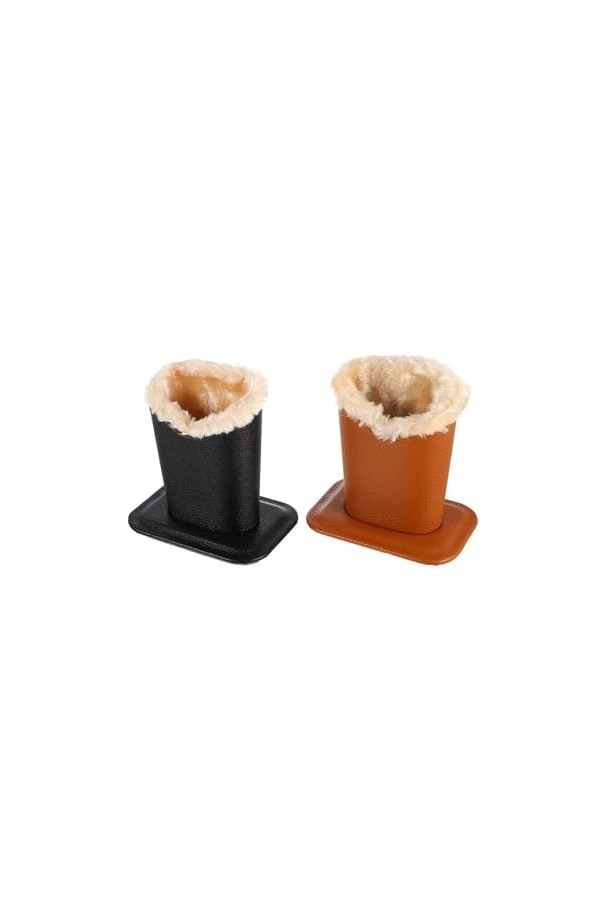 Lot de 2 supports de lunettes de bureau avec doublure en peluche douce, étui de rangement, stylo, brosse, tasse for bureaux, 