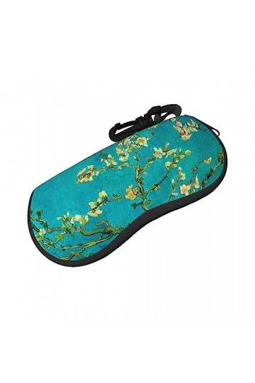 AGALUS Étui À Lunettes Amandier Floral Art Tendance Quotidien Lunettes De Soleil Pochette Homme Femme Zipper Lunettes De Stoc