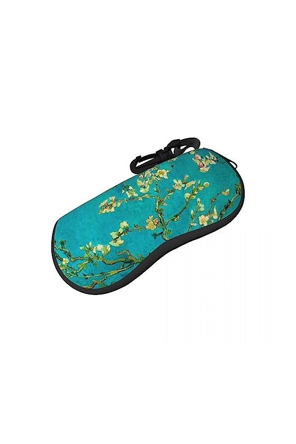 AGALUS Étui À Lunettes Amandier Floral Art Tendance Quotidien Lunettes De Soleil Pochette Homme Femme Zipper Lunettes De Stoc