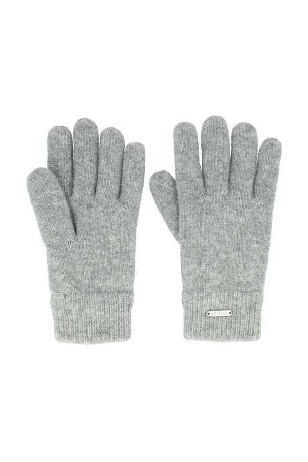 Eisglut Undinel Gants en Polaire Temps Froid, Argenté chiné, S/M Umfang 17,5-19cm / 6,5-7,0 inch Femme