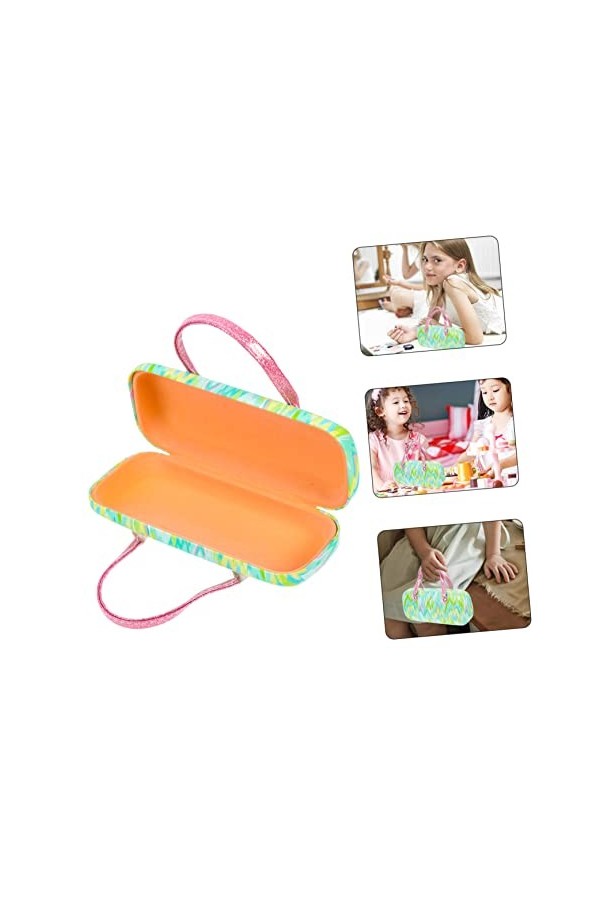 ERINGOGO 5Pcs Pu Cuir Métal Implant Lunettes De Soleil Pour Enfants Lunettes De Soleil Mignonnes Lentes De Sol Para Niños Étu