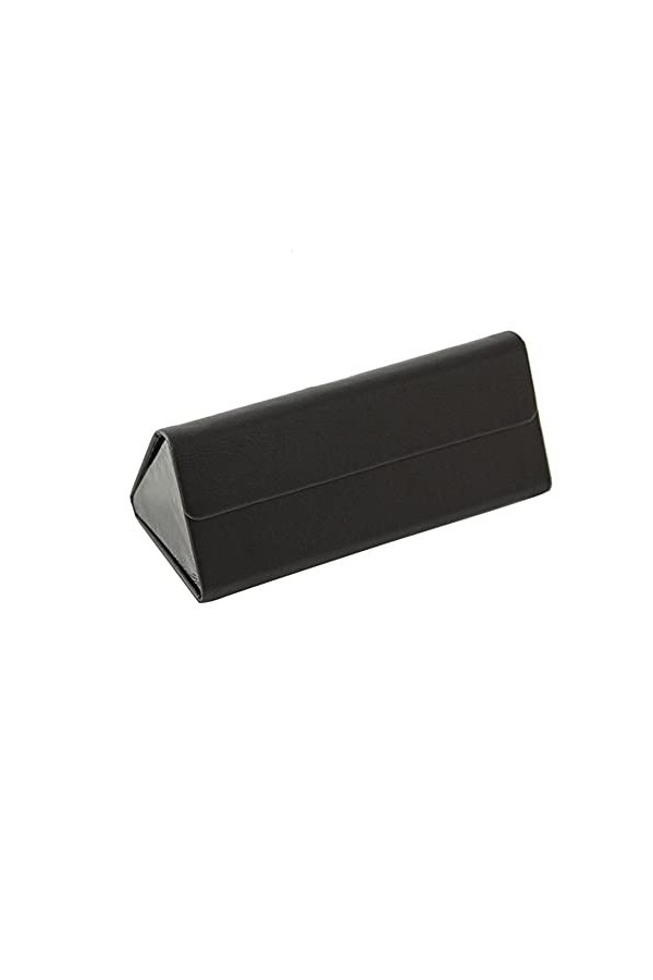 ZKYUCHUN étui à lunettes Véritable motif PU Business Storage Lunettes Coque Compression Triangle Pliant Myopie Verres à la ma