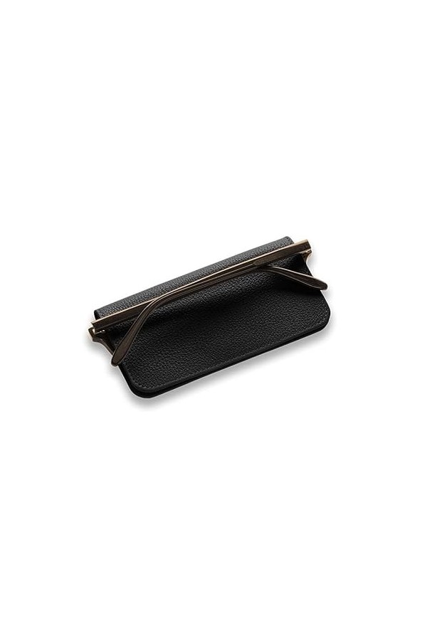 Lensrappa Étui à lunettes fin en cuir 9 couleurs, Vert, taille unique