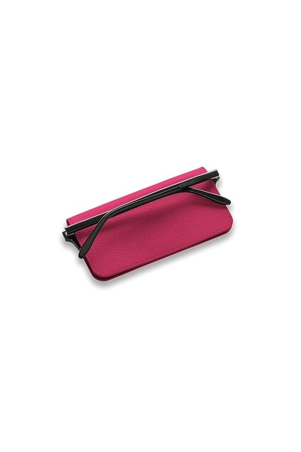 Lensrappa Étui à lunettes fin en cuir 9 couleurs, Vert, taille unique