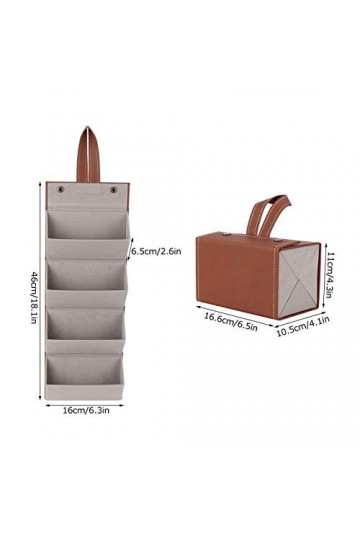 Alvinlite Étui à lunettes pliable 4 emplacements pour lunettes de soleil - Boîte de rangement pour homme et femme marron 
