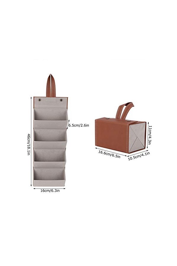 Alvinlite Étui à lunettes pliable 4 emplacements pour lunettes de soleil - Boîte de rangement pour homme et femme marron 