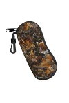 Étui à lunettes de chasse, cerf, ours, cerf, lunettes de soleil en néoprène, étui souple, ultra léger et pratique avec mousqu
