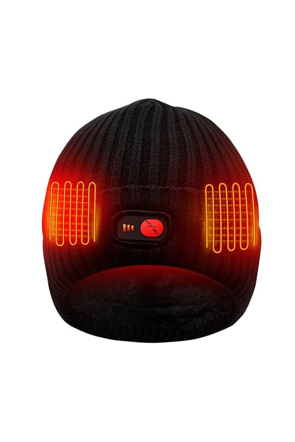 Hommes Femmes Chapeaux Chauffants Hiver Temps Froid Bonnets Bonnets, Noir , taille unique