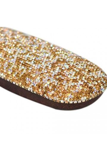 Zhenwo Verres en Strass Mousseux Cas Mignon Lunettes Main Coque Rigide Cas pour Les Femmes,1