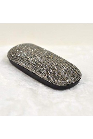 Zhenwo Verres en Strass Mousseux Cas Mignon Lunettes Main Coque Rigide Cas pour Les Femmes,3