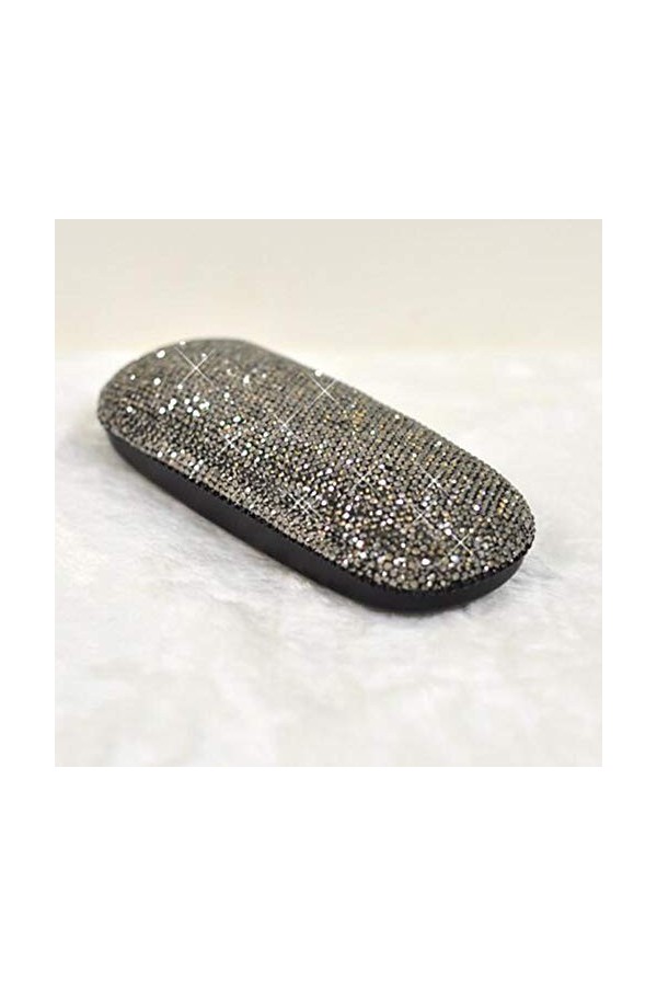 Zhenwo Verres en Strass Mousseux Cas Mignon Lunettes Main Coque Rigide Cas pour Les Femmes,3