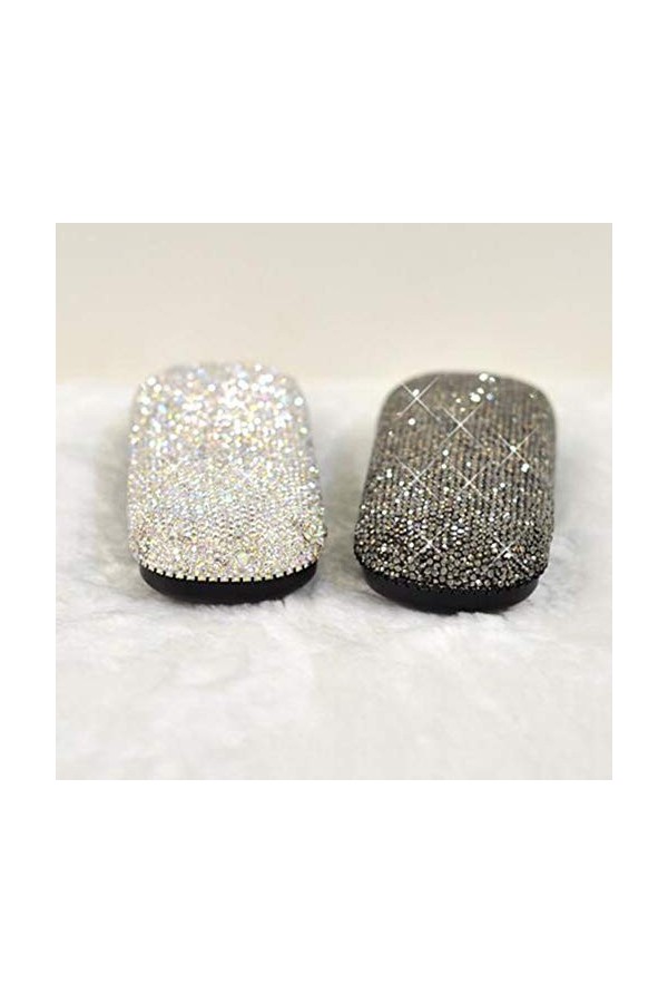 Zhenwo Verres en Strass Mousseux Cas Mignon Lunettes Main Coque Rigide Cas pour Les Femmes,3