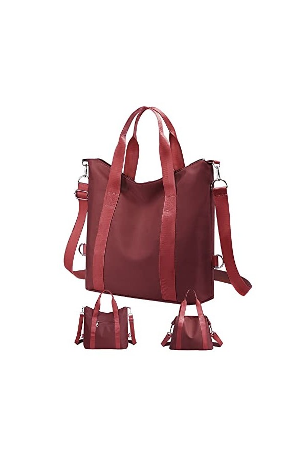 LIVACASA Sac a Main Femme, 13.4 Inch A4 Hydrofuge 2 en 1 Sac Cabas et Sacs Bandoulière,Multifonctionnel de Grande Capacité To