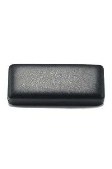 FOUNCY Étui à lunettes de soleil portable Étui à lunettes rectangulaire motif litchi anti-écrasement couvercle rabattable lun