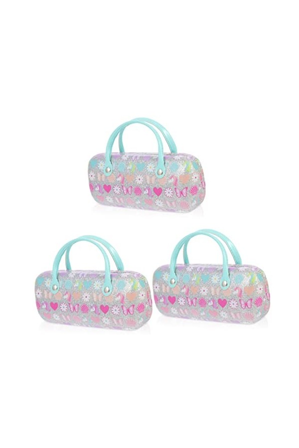 GLSTOY 3 Pièces Portable Créatif Pour Enfants De Protection Pour Lunettes à Lunettes En Cuir Pu à Lunettes Pour Enfants À Cla