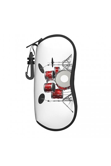 Étui à lunettes cool en néoprène imprimé portable lunettes de soleil étui souple ultra léger et pratique avec mousqueton, Noi