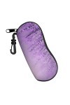 Étui à lunettes romantique violet lavande imprimé portable lunettes de soleil étui souple ultra léger et pratique avec mousqu